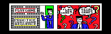 Accolade Comics main menu running from the EasyFlash build